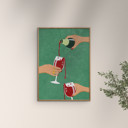  Raissa Oltmanns - Cheers Girls  Poster without frame