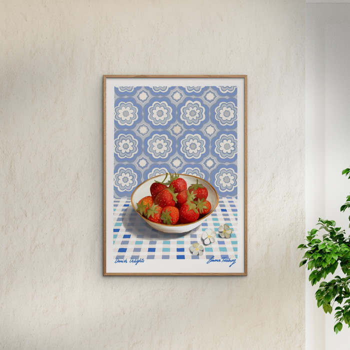 Emma Forsberg - Danish Delights Blue  Poster  without frame