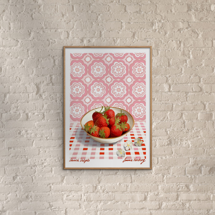 Emma Forsberg - Danish Delights Pink  Poster  without frame