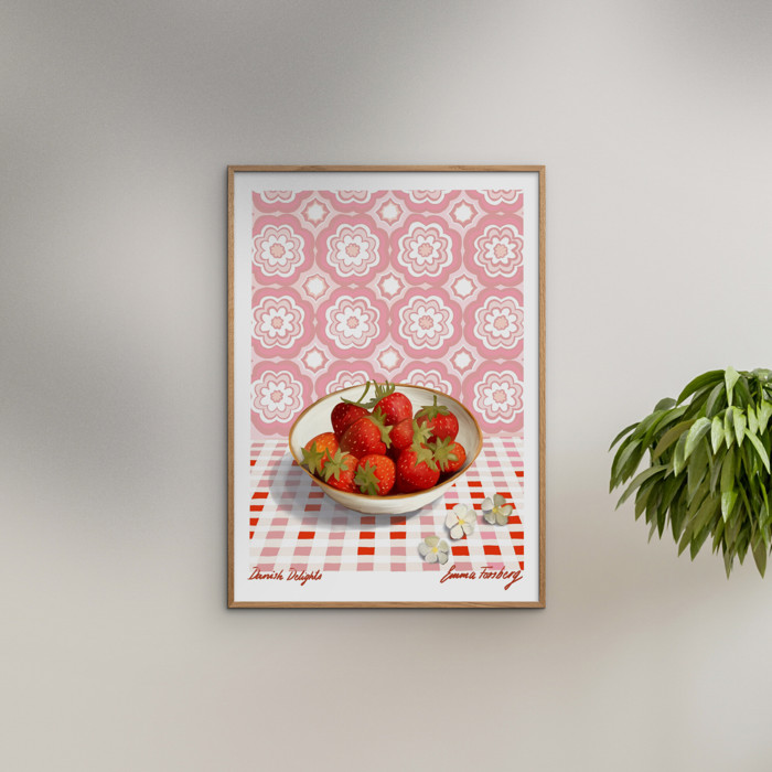 Emma Forsberg - Danish Delights Pink  Poster  without frame