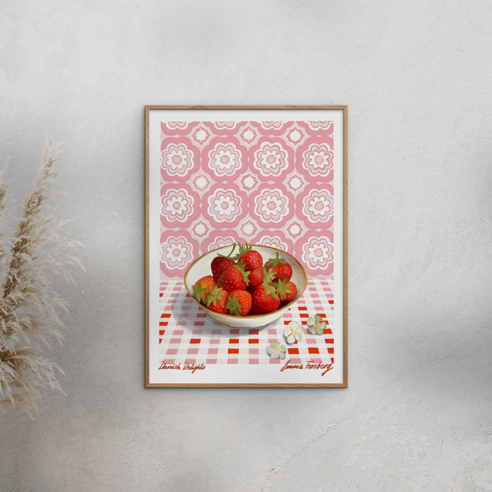 Emma Forsberg - Danish Delights Pink  Poster  without frame
