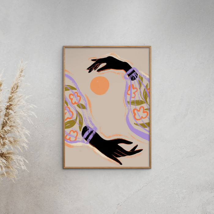 Arty Guava - Embrace the Sun  Poster  without frame