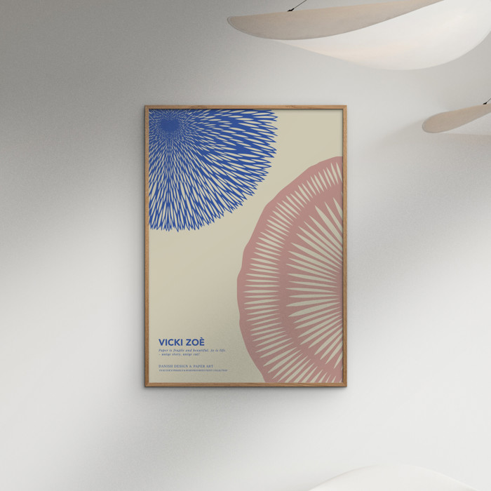 VICKI ZOÉ - Flower - The Uniqueness of you - Rose Blue  Poster  without frame