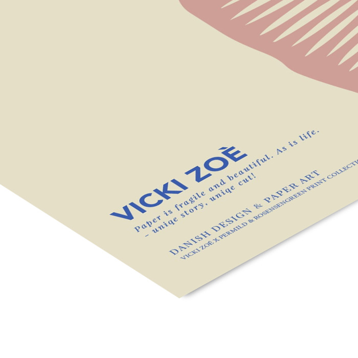 VICKI ZOÉ - Flower - The Uniqueness of you - Rose Blue  Poster  without frame