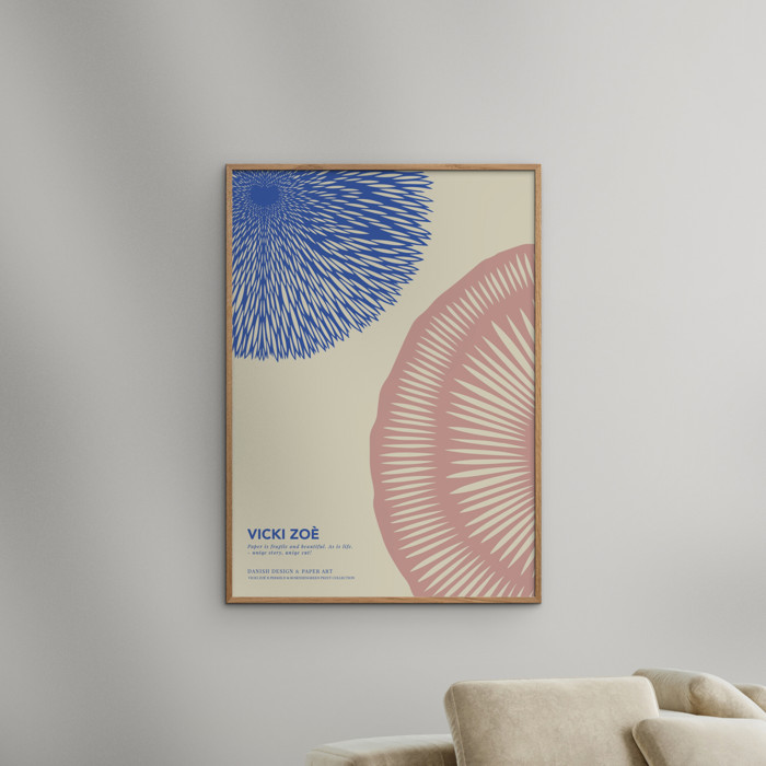 VICKI ZOÉ - Flower - The Uniqueness of you - Rose Blue  Poster  without frame