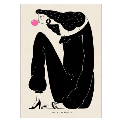 Martin Jørgensen - Gum woman  Poster  without frame