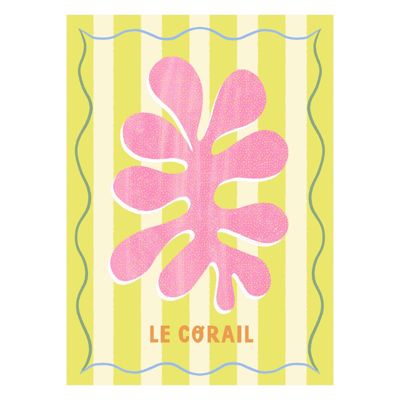Melissa Donne - Le Corail Lemon/Cream  Poster  without frame