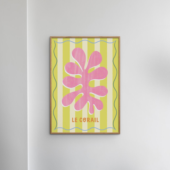 Melissa Donne - Le Corail Lemon/Cream  Poster  without frame