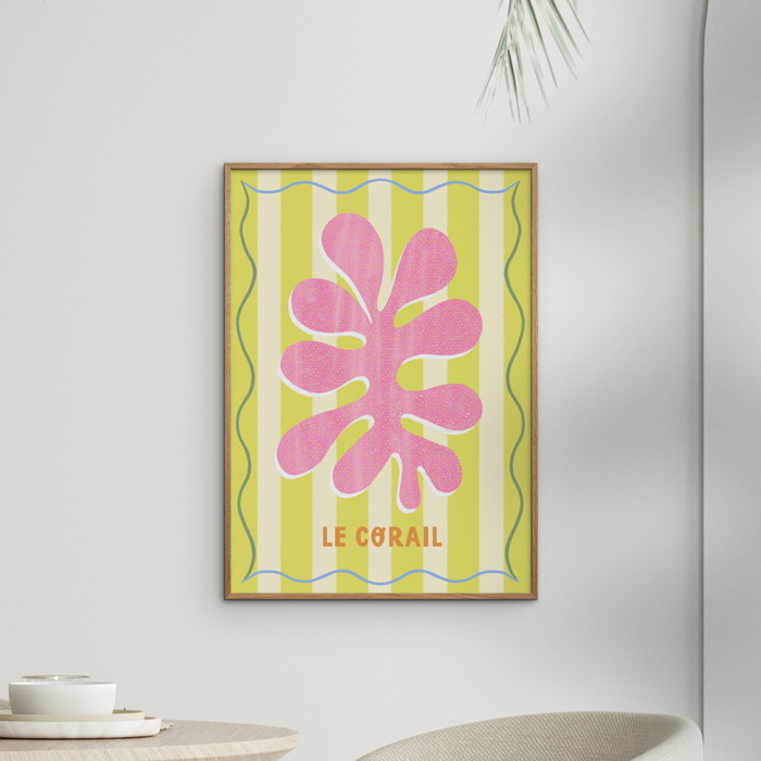Melissa Donne - Le Corail Lemon/Cream  Poster  without frame