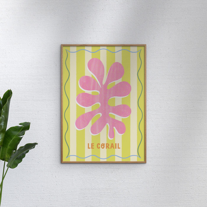 Melissa Donne - Le Corail Lemon/Cream  Poster  without frame