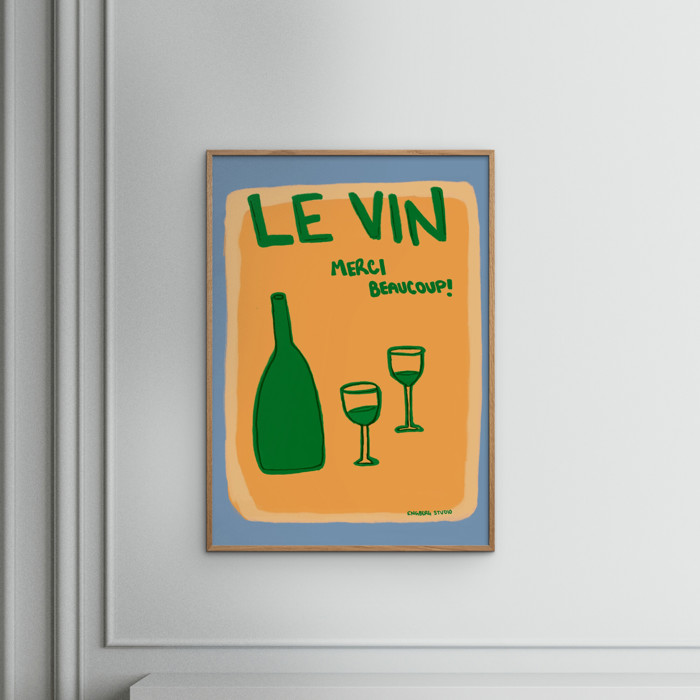 Engberg Studio - Le Vin, Merci!  Poster  without frame