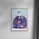 27.6 x 39.4 inches La Poire - Lilac Coat  Poster  without frame