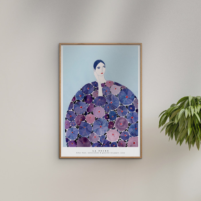 La Poire - Lilac Coat  Poster  without frame