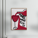 19.7 x 27.6 inches Athene Fritsch - More Wine Please  Poster  without frame