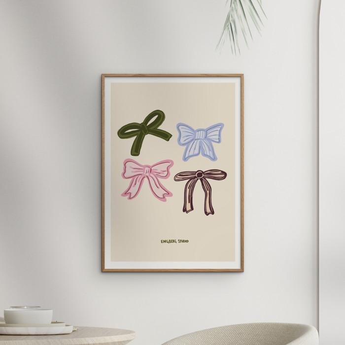 Engberg Studio - Pastel Bows  Poster  without frame