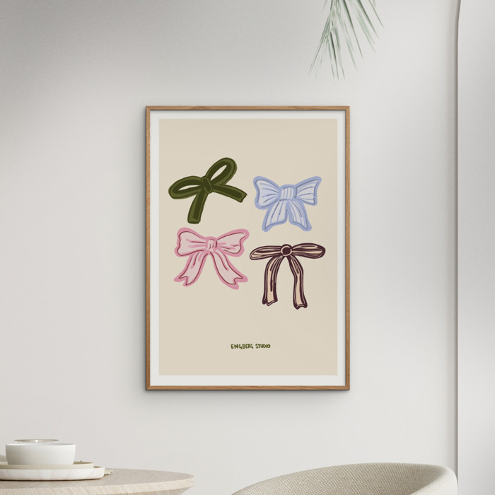 Engberg Studio - Pastel Bows  Poster  without frame