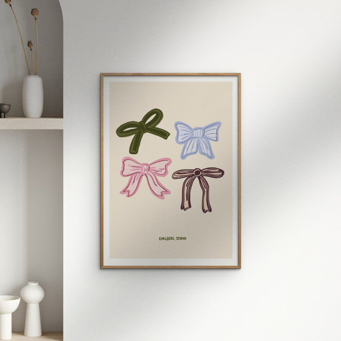 Engberg Studio - Pastel Bows  Poster  without frame