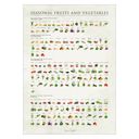 19.7 x 27.6 inches Simon Holst - Seasonal fruits and vegetables  Poster  without frame