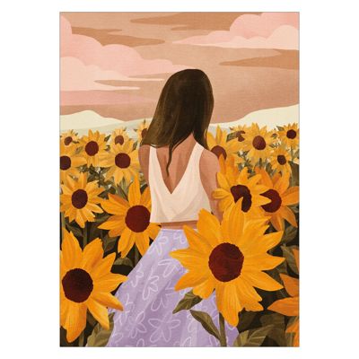 Goed Blauw - Sunflower Evenings  Poster  without frame