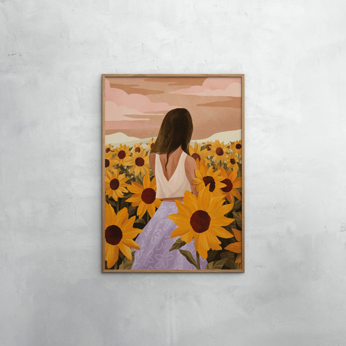 Goed Blauw - Sunflower Evenings  Poster  without frame