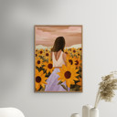 19.7 x 27.6 inches Goed Blauw - Sunflower Evenings  Poster  without frame