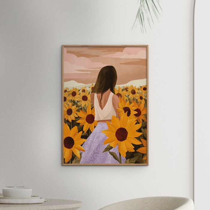 Goed Blauw - Sunflower Evenings  Poster  without frame