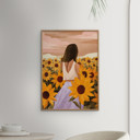 27.6 x 39.4 inches Goed Blauw - Sunflower Evenings  Poster  without frame