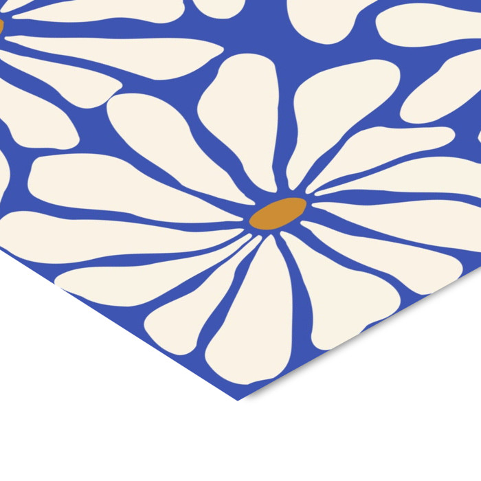Miho Art Studio - Sunny Floral Blue  Poster  without frame