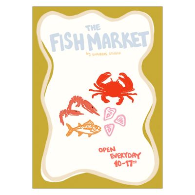 Engberg Studio - The Fish Market  Poster  without frame