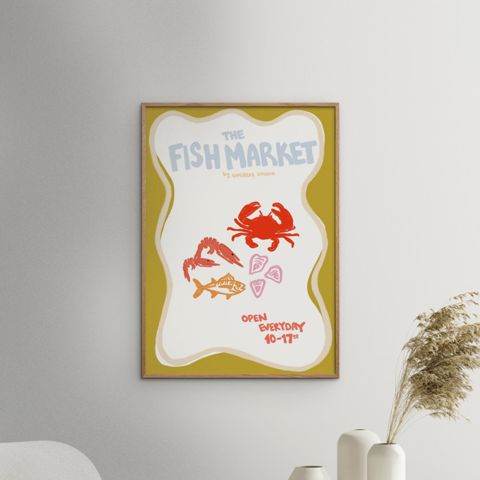 Engberg Studio - The Fish Market  Poster  without frame