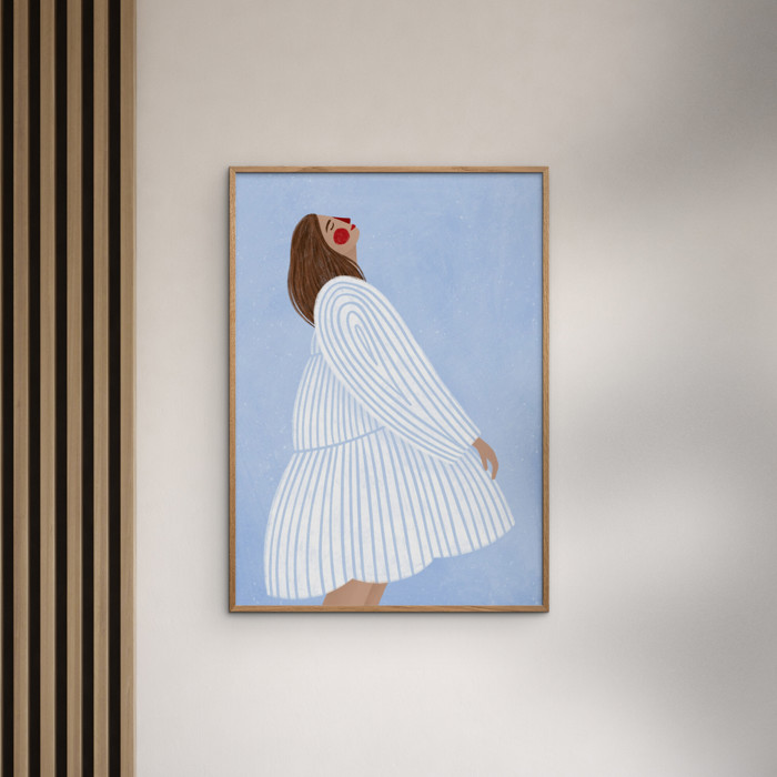 Bea Muller - The Woman with the Blue Stripes  Poster  without frame