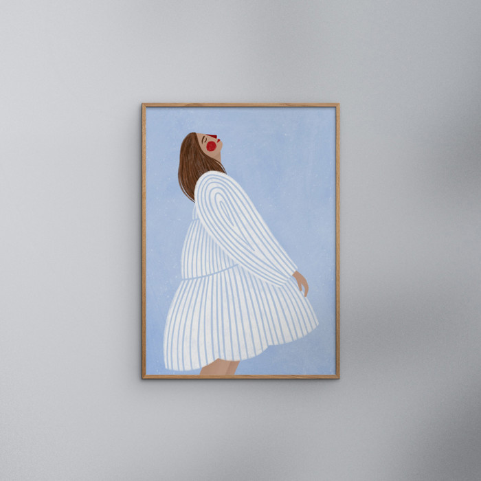 Bea Muller - The Woman with the Blue Stripes  Poster  without frame