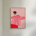 19.7 x 27.6 inches Bea Muller - The Woman With the Red Stripes  Poster  without frame