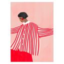 27.6 x 39.4 inches Bea Muller - The Woman With the Red Stripes  Poster  without frame