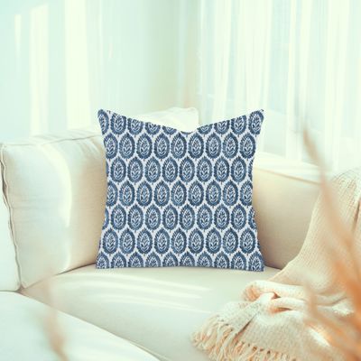 Lynn Bermuda Blue Pillow Cover: 18" x 18"