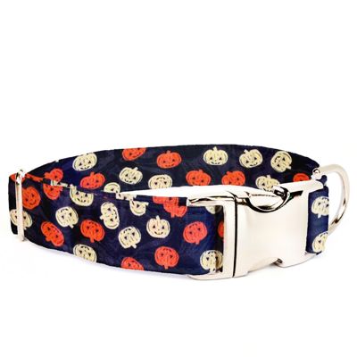 Adjustable Dog Collar  - Halloween Pumpkins - FREE SHIPPING