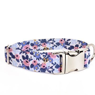 Dog Collar - Rosa Perwinkle Floral - FREE SHIPPING