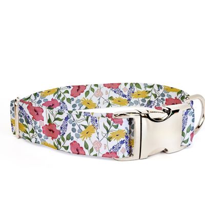 Adjustable Dog Collar - Fall Floral Stems - FREE SHIPPING