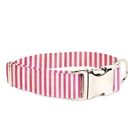  Adjustable Dog Collar - Red Ticking - FREE SHIPPING