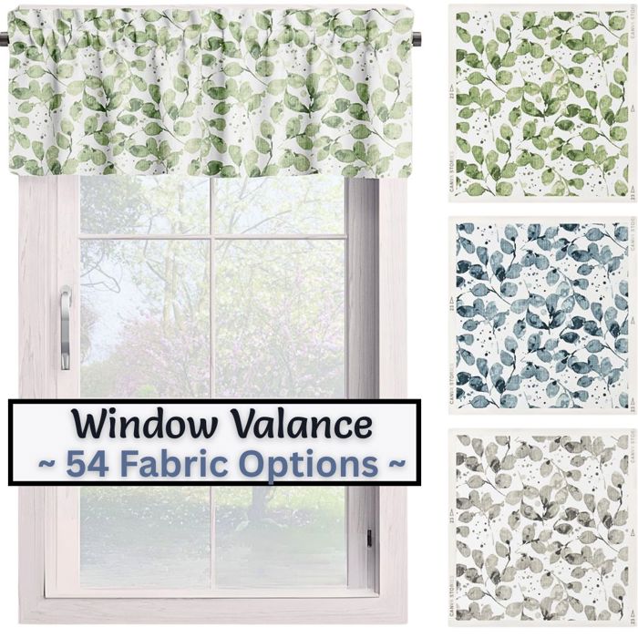 Custom Window Valances – Farmhouse, Cottage, & Coastal Curtain Styles