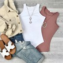  Mia Sleeveless Comfy Bodysuit