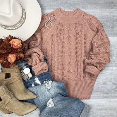 Daniela Crewneck Knit Sweater