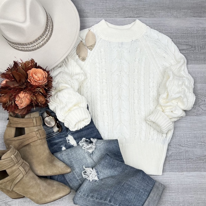 Daniela Crewneck Knit Sweater