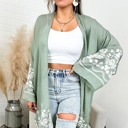  Embroidered Floral Vine Lace Cardigan