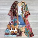 One Size Fits Most Mint Boho Print Lightweight Kimono