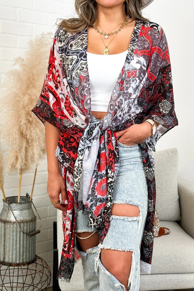 Boho Print Lightweight Kimono