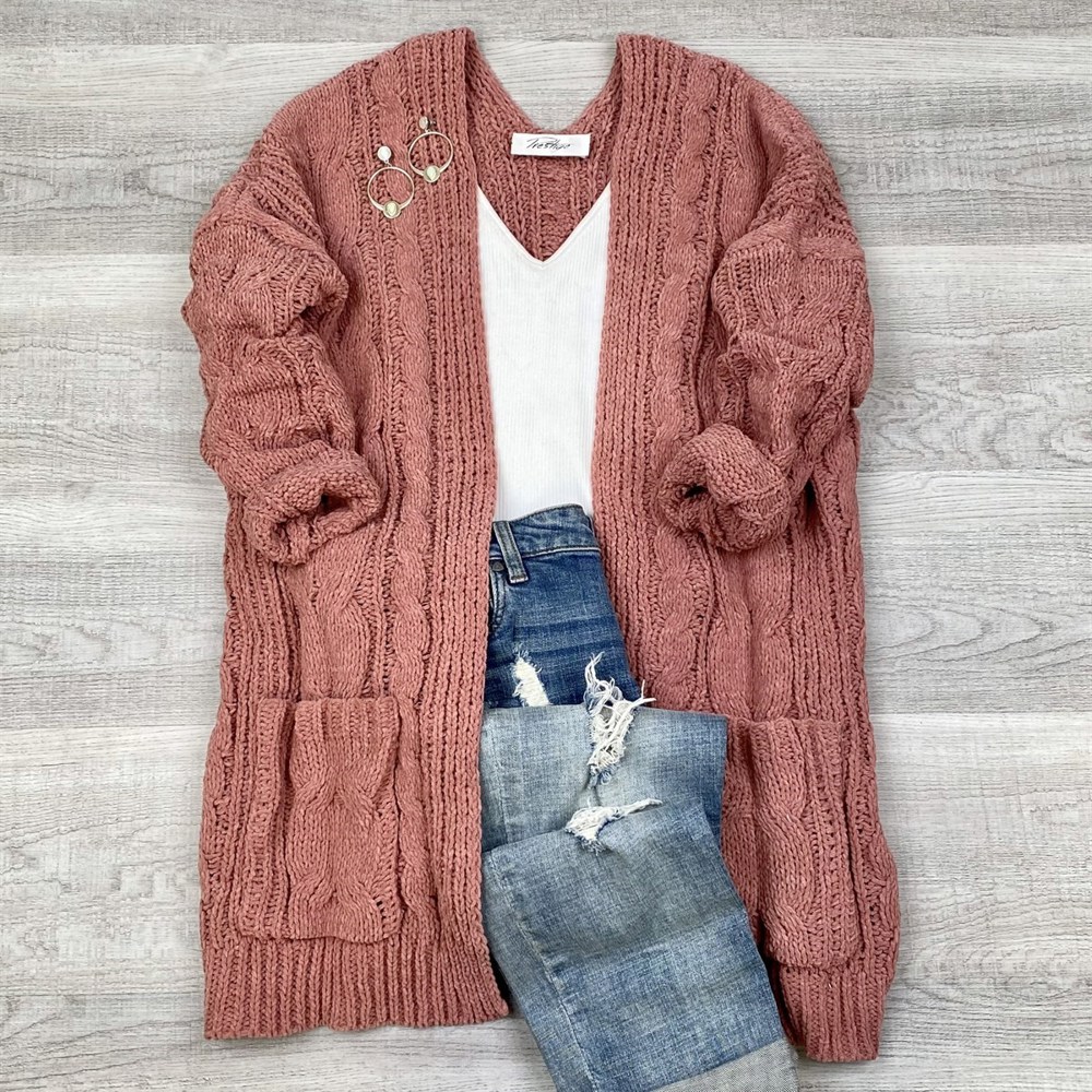 Buttery Soft Cable knit Cardigan