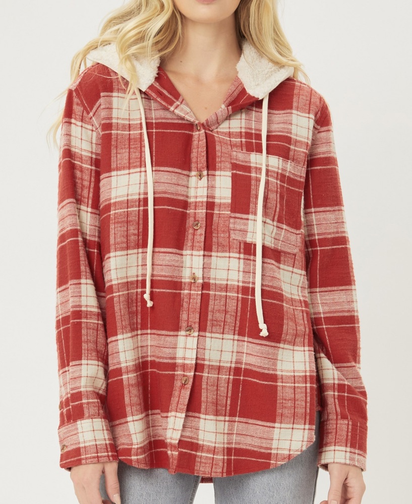 Gamila Hooded flannel 