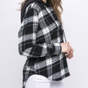 Black Small Gamila Hooded flannel 