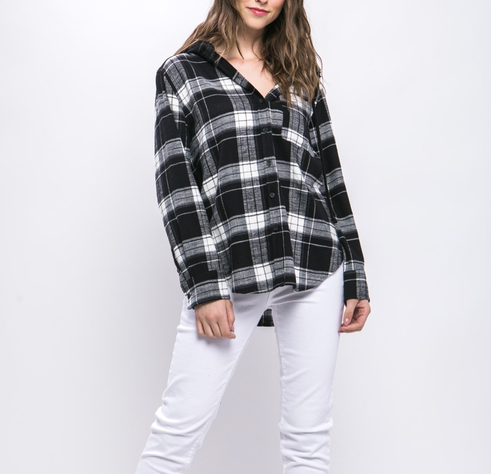 Gamila Hooded flannel 